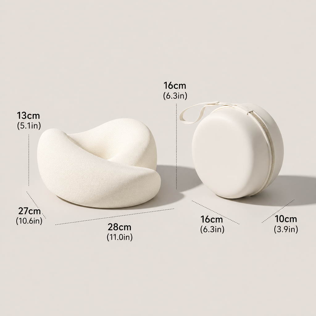 Portable Snail Memory Foam Travel Neck Pillow