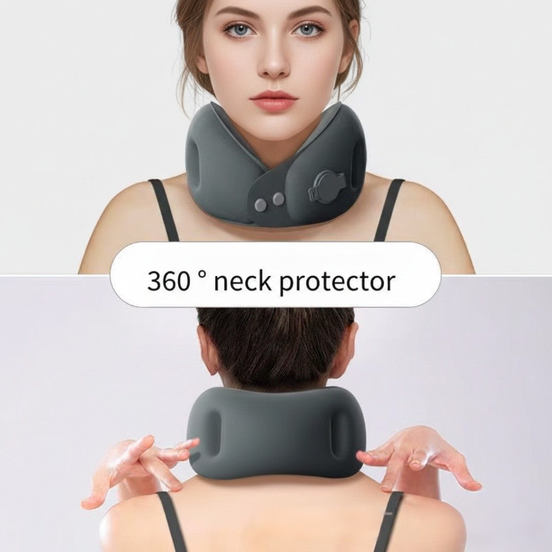 Portable Inflatable U-Shaped Travel Neck Pillow