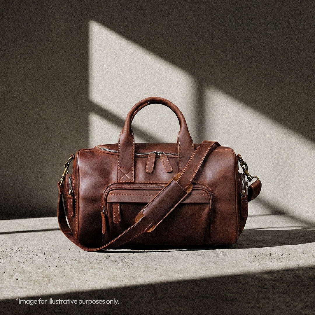 The Brixton - Compact Crazy Horse Leather Travel Bag