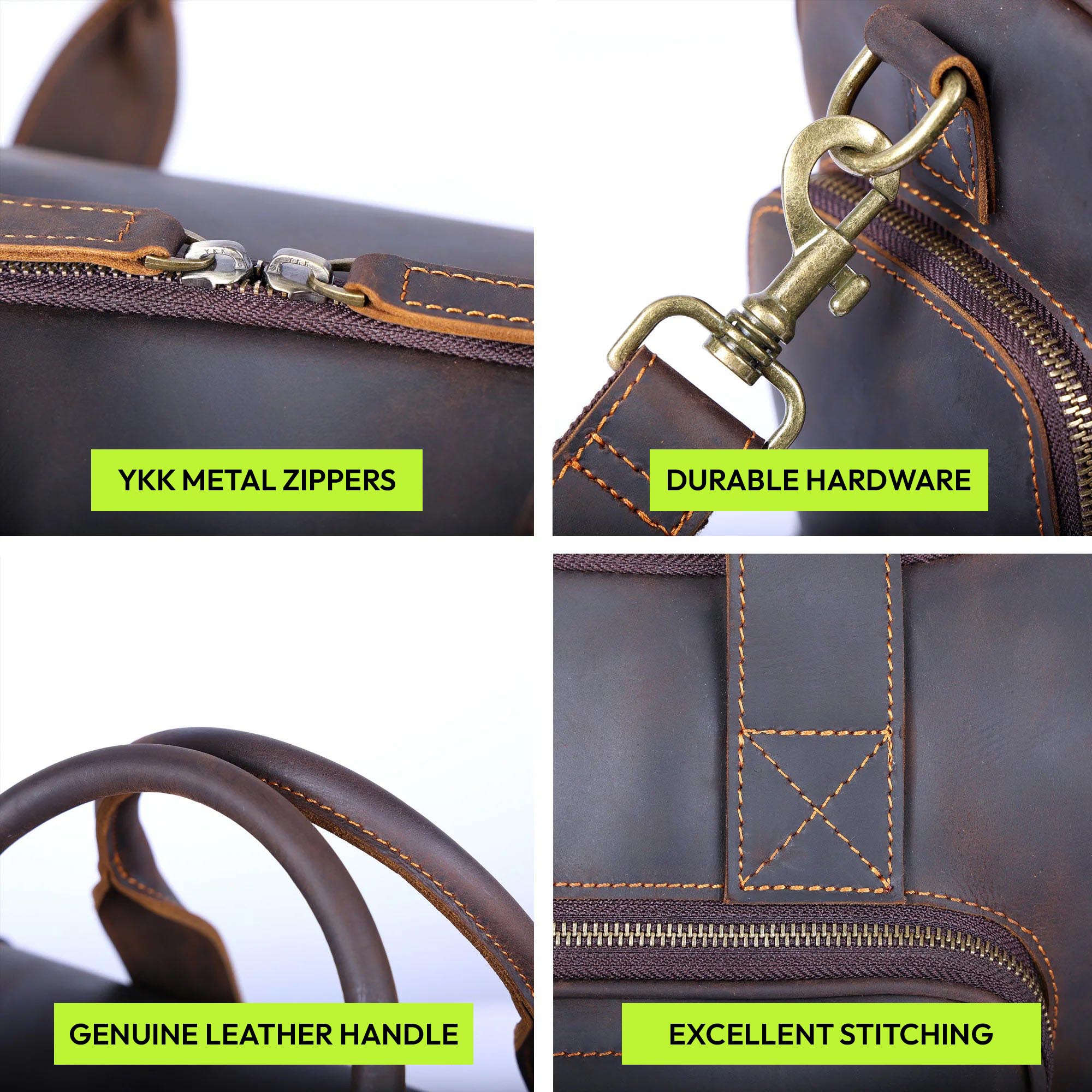 The Brixton - Compact Crazy Horse Leather Travel Bag