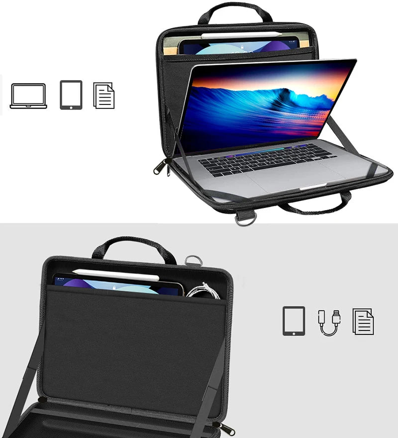 Premium EVA Hard Shell Laptop Case with Shoulder Strap – 12" & 14"
