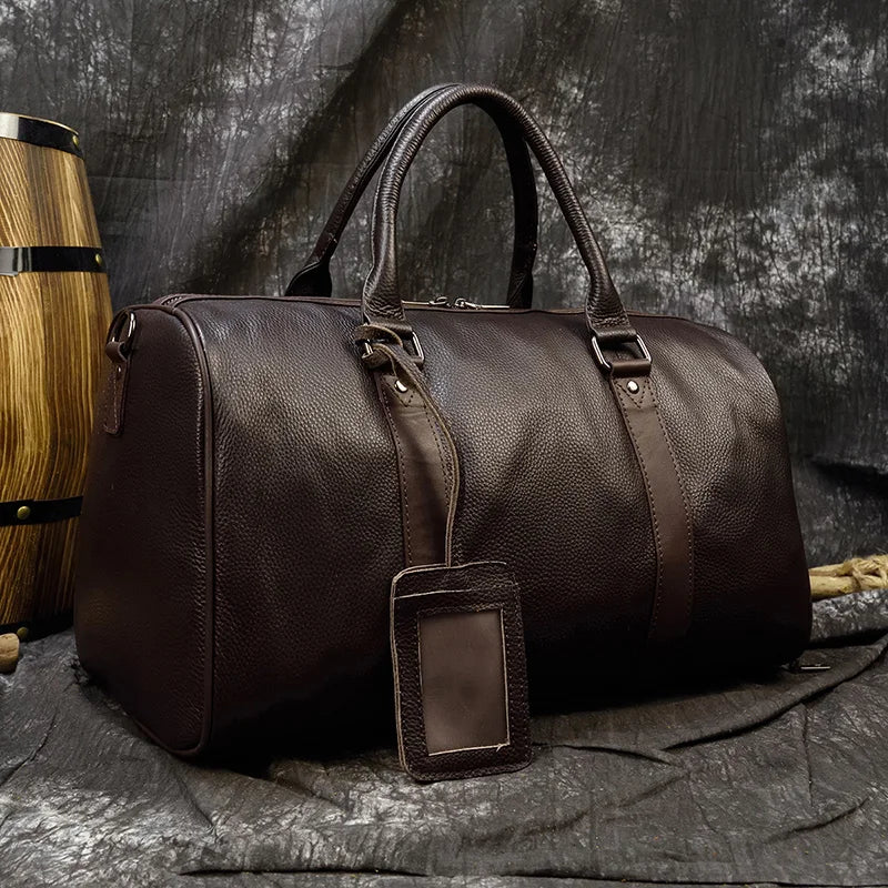 The Garrison - Full-Grain Leather Duffle with Shoe Compartment