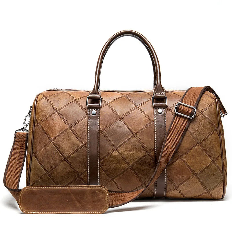 The Marquee - Quilted Cowhide Leather Travel Duffle