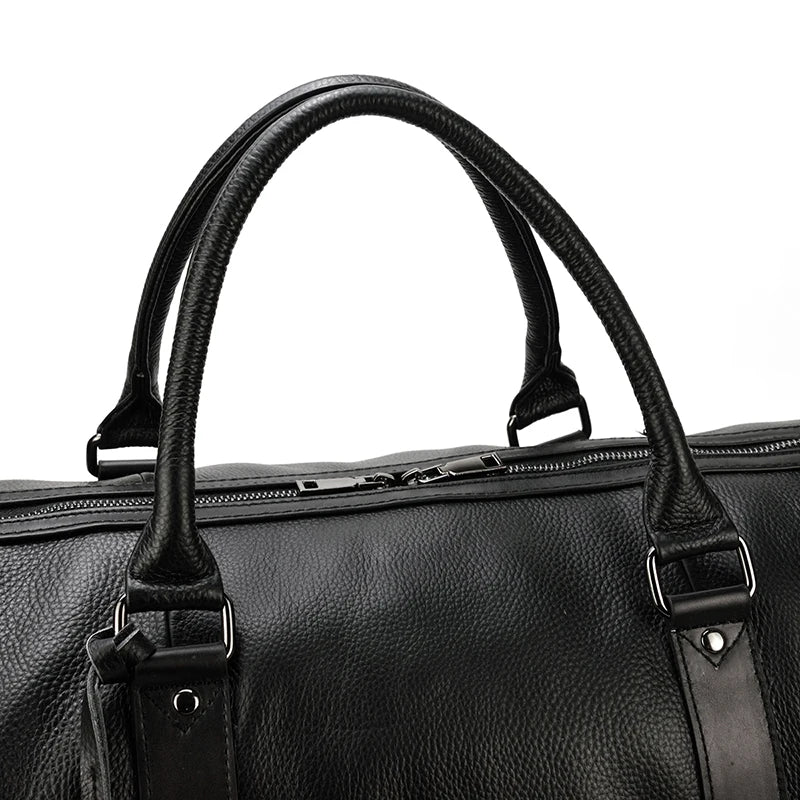 The Garrison - Full-Grain Leather Duffle with Shoe Compartment