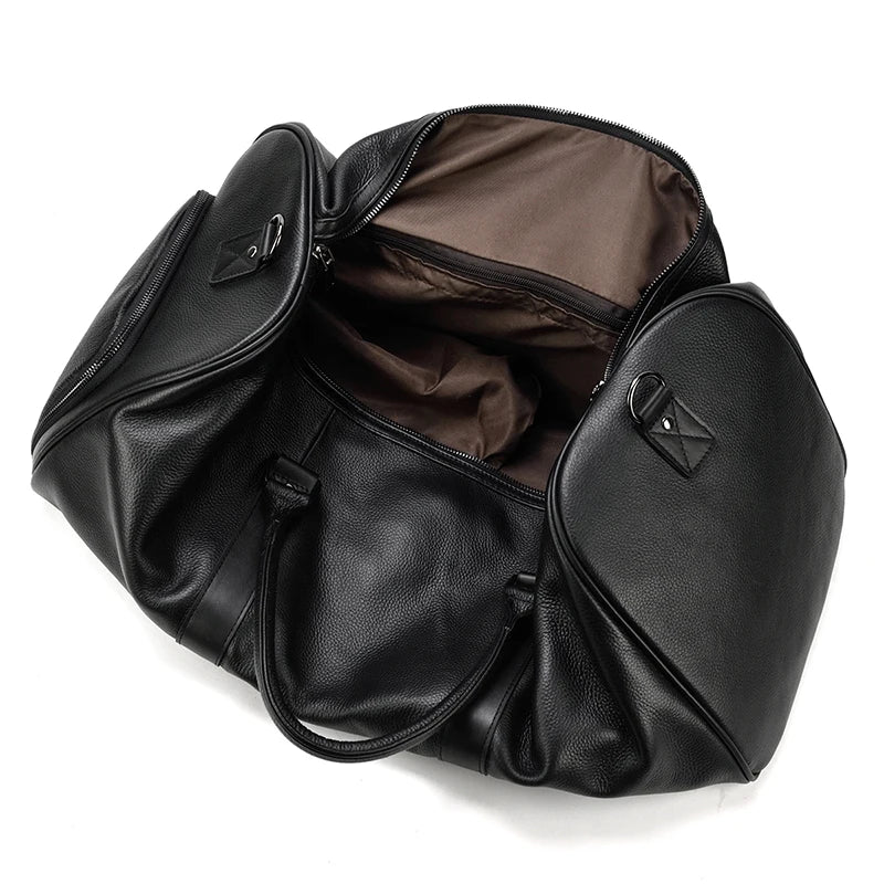 The Garrison - Full-Grain Leather Duffle with Shoe Compartment