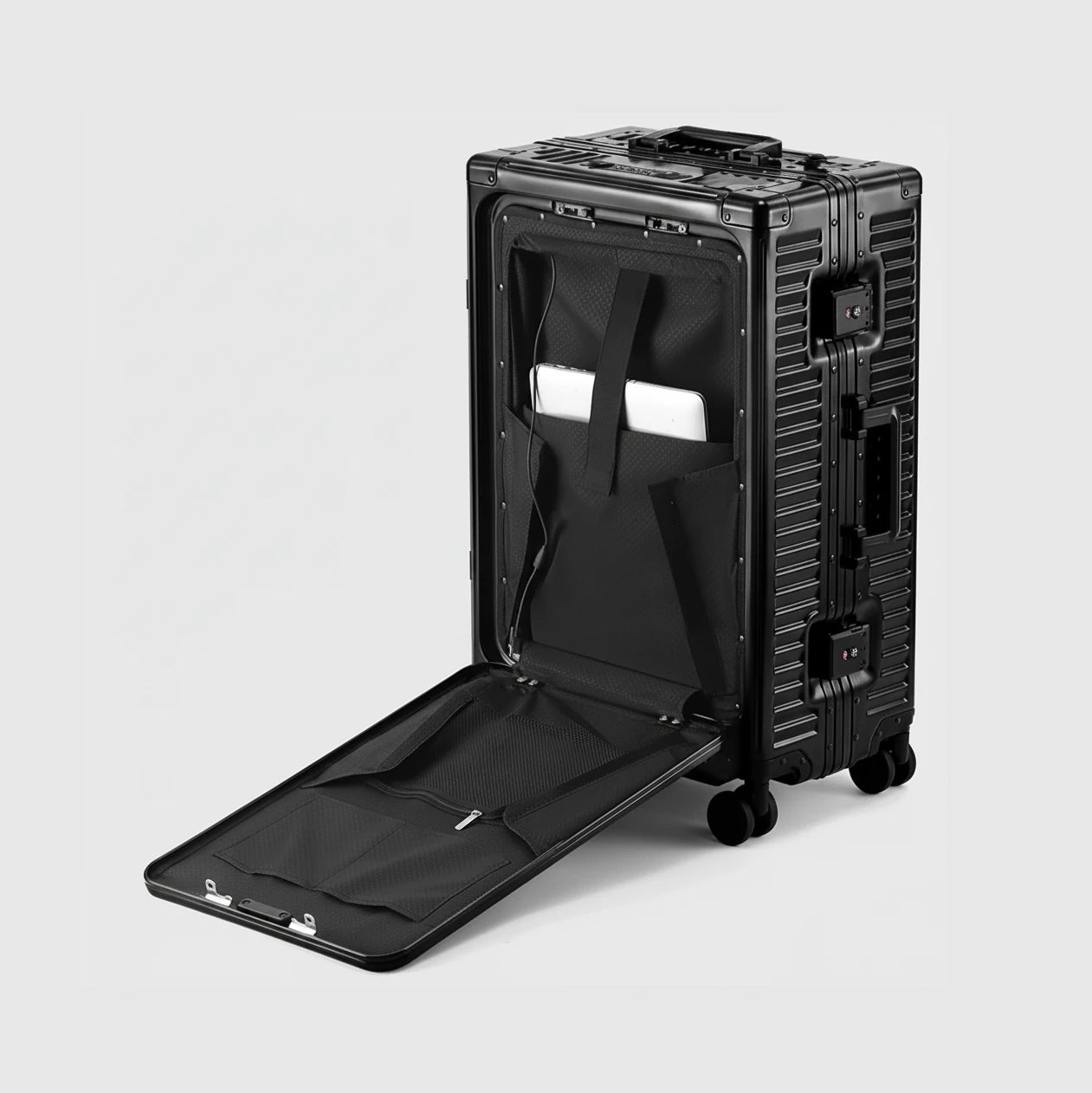 All-Aluminum Alloy Luggage with Front Opening 20"/24"