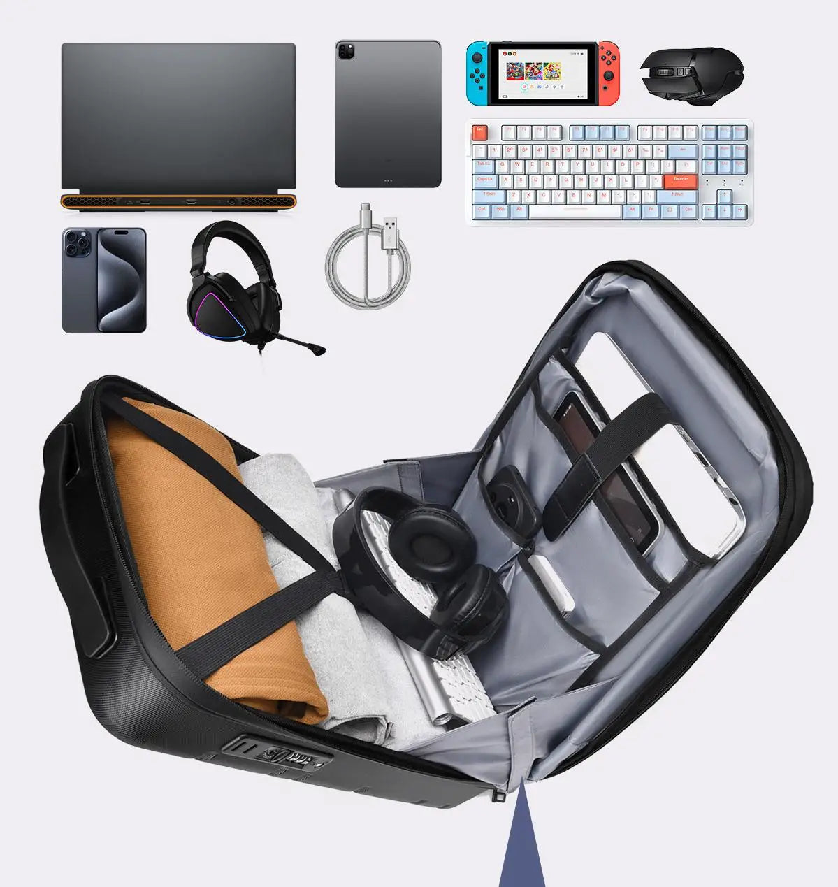Armor Shell Travel Backpack with TSA Lock