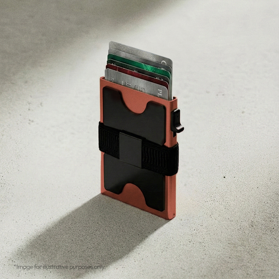 RFID Slide Vault Card Holder with Strap