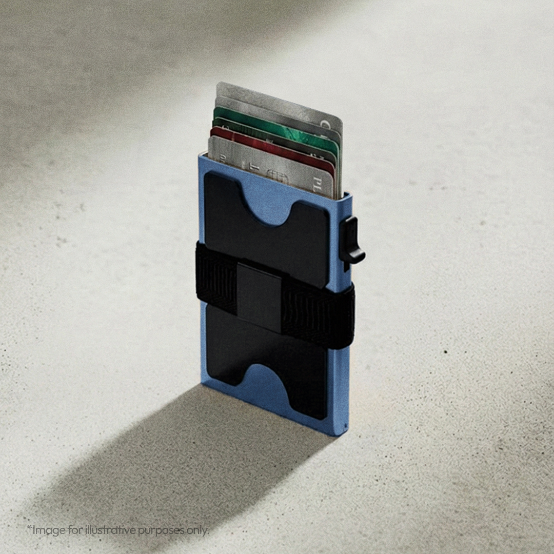 RFID Slide Vault Card Holder with Strap