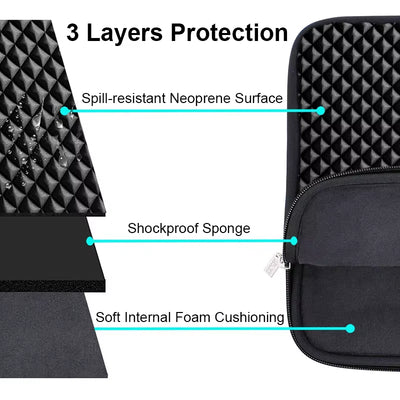DiamondShield Slim Shockproof Laptop Sleeve | Water-Resistant Neoprene Case