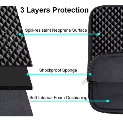 DiamondShield Slim Shockproof Laptop Sleeve | Water-Resistant Neoprene Case
