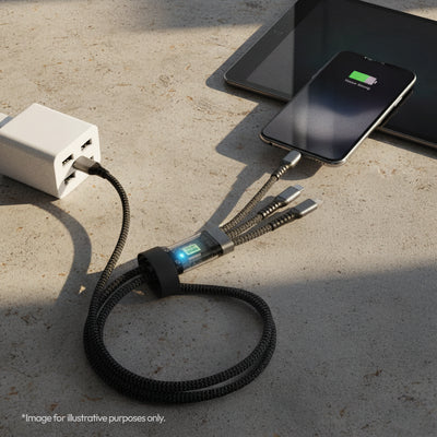 3-in-1 Transparent 100W Fast Charging Braided Cable