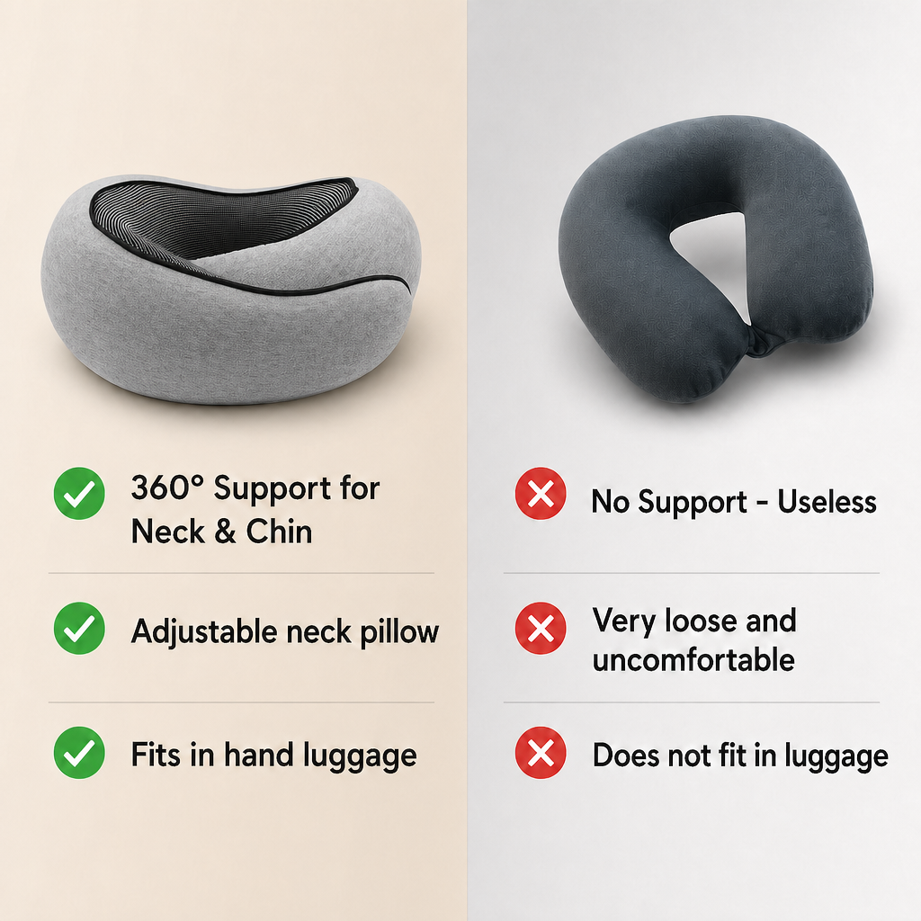 Neck Pillow with Memory Foam
