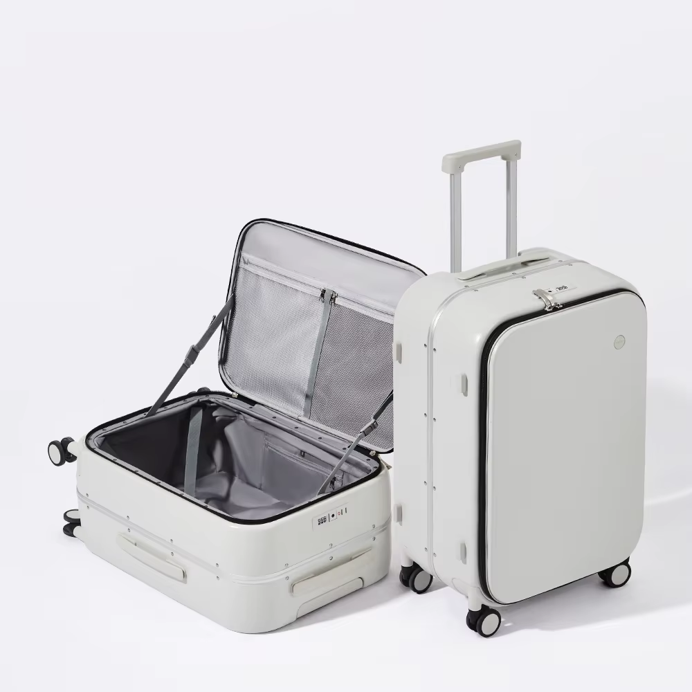 Aluminum Frame Front-Opening Travel Luggage Suitcase 20"-26"