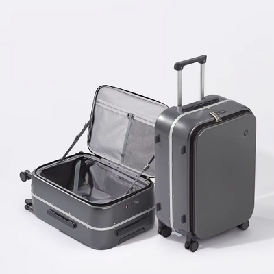 Aluminum Frame Front-Opening Travel Luggage Suitcase 20"-26"