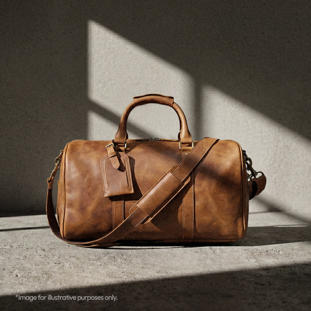 The Outpost - Crazy Horse Leather Duffle with Shoe Compartment