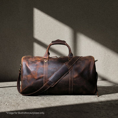 The Outpost - Crazy Horse Leather Duffle with Shoe Compartment