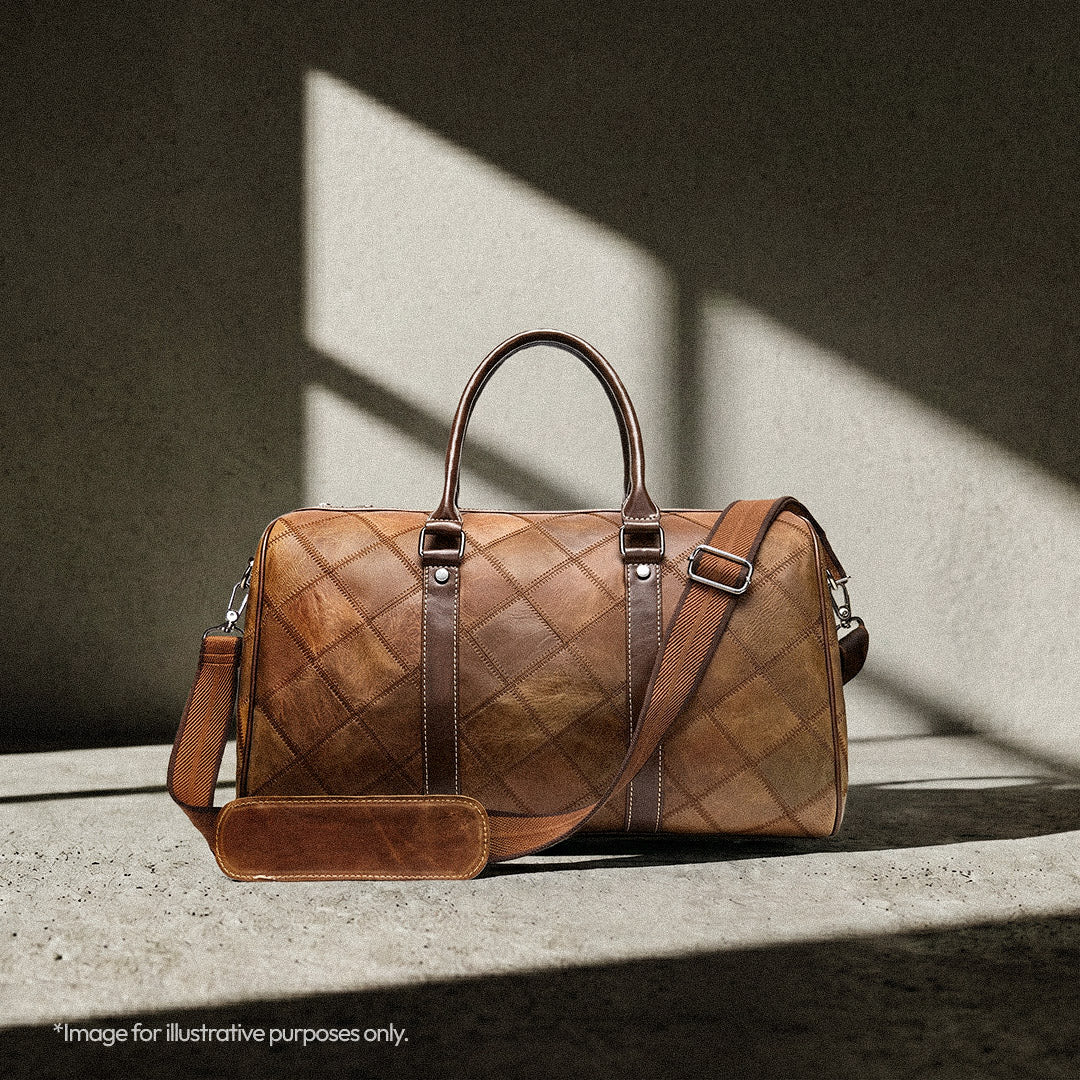 The Marquee - Quilted Cowhide Leather Travel Duffle