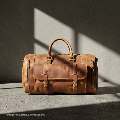 The Frontier - Crazy Horse Leather Duffle with Shoe Compartment