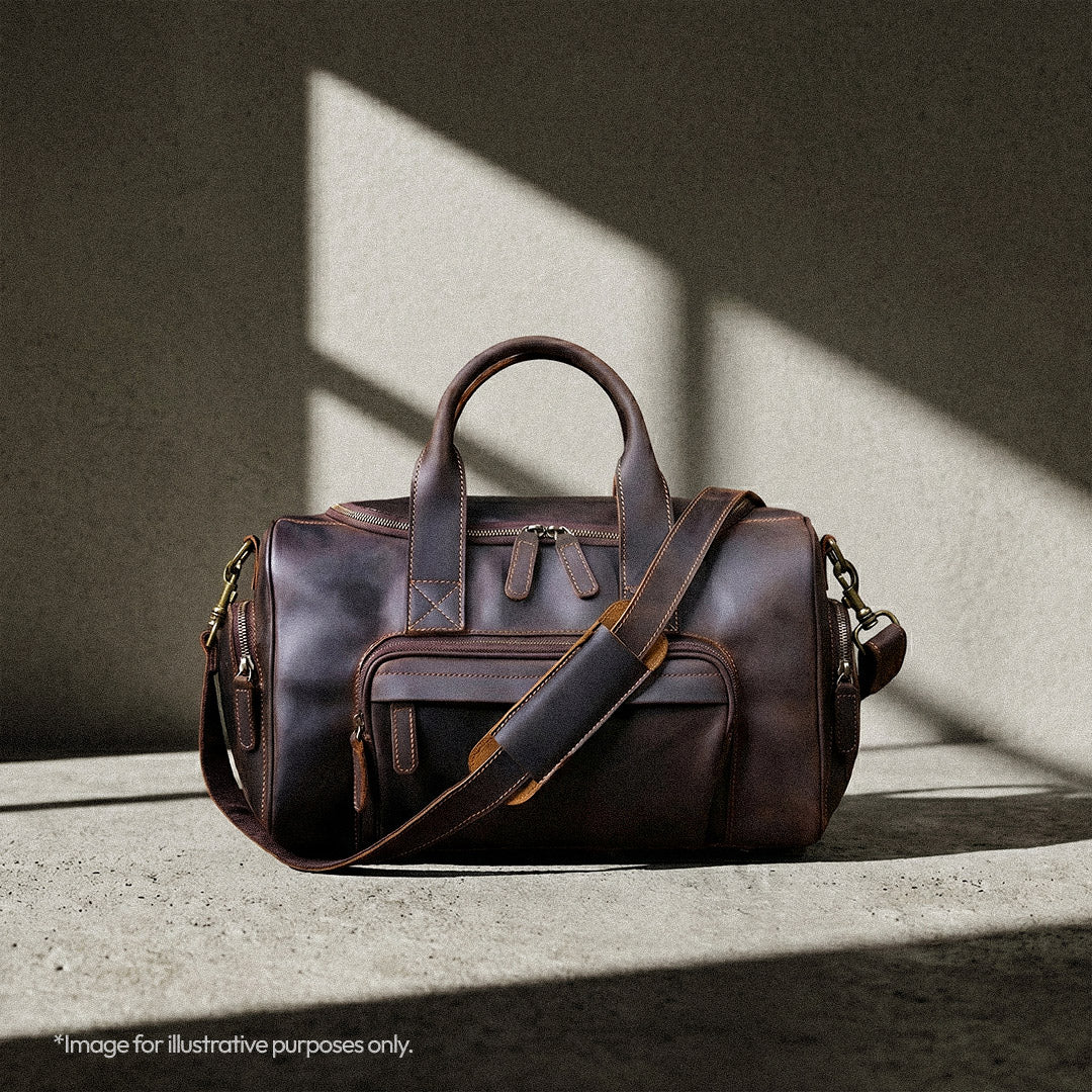 The Brixton - Compact Crazy Horse Leather Travel Bag
