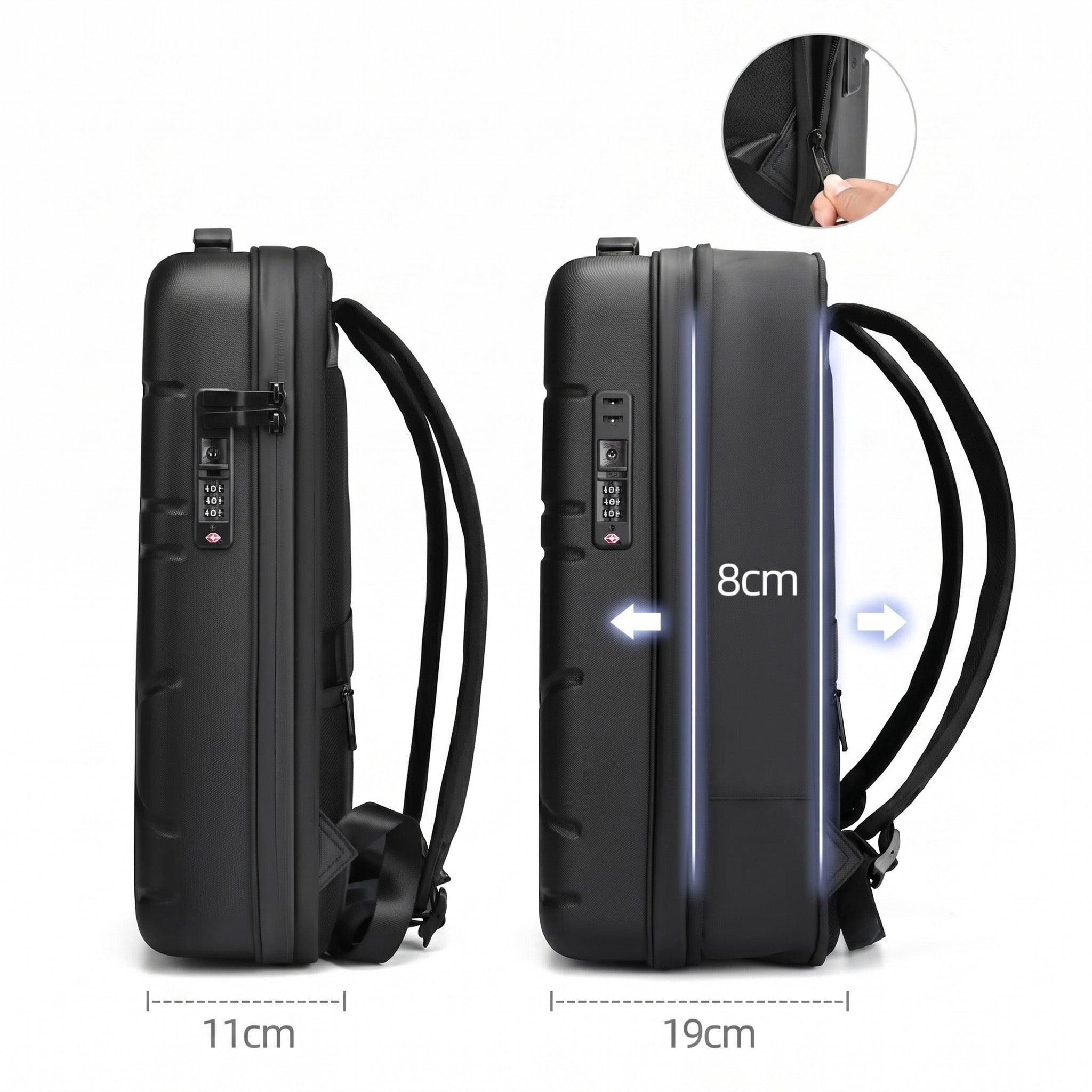 Armor Shell Travel Backpack with TSA Lock