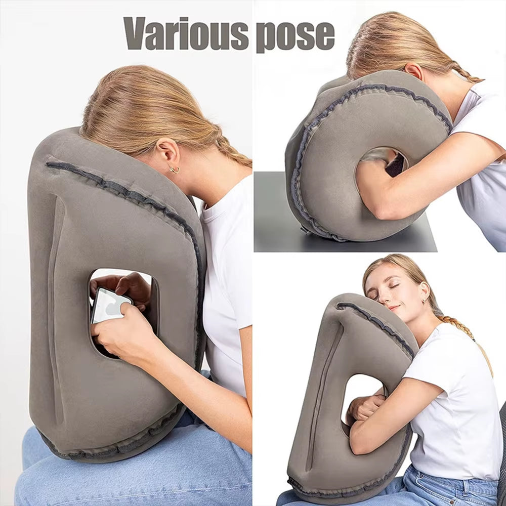 Inflatable Ergonomic Travel Multi-pose Pillow