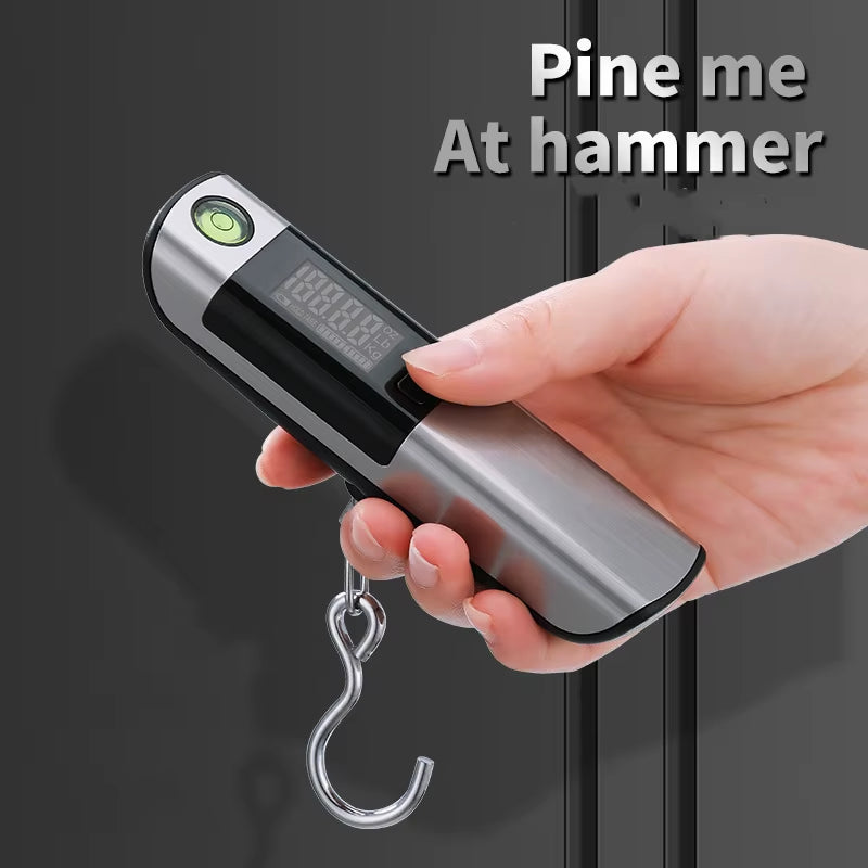 Portable Digital Luggage Scale with Built-in Ruler 50kg/110lbs