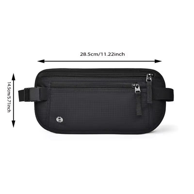 Slim RFID Blocking Travel Money Belt Pouch