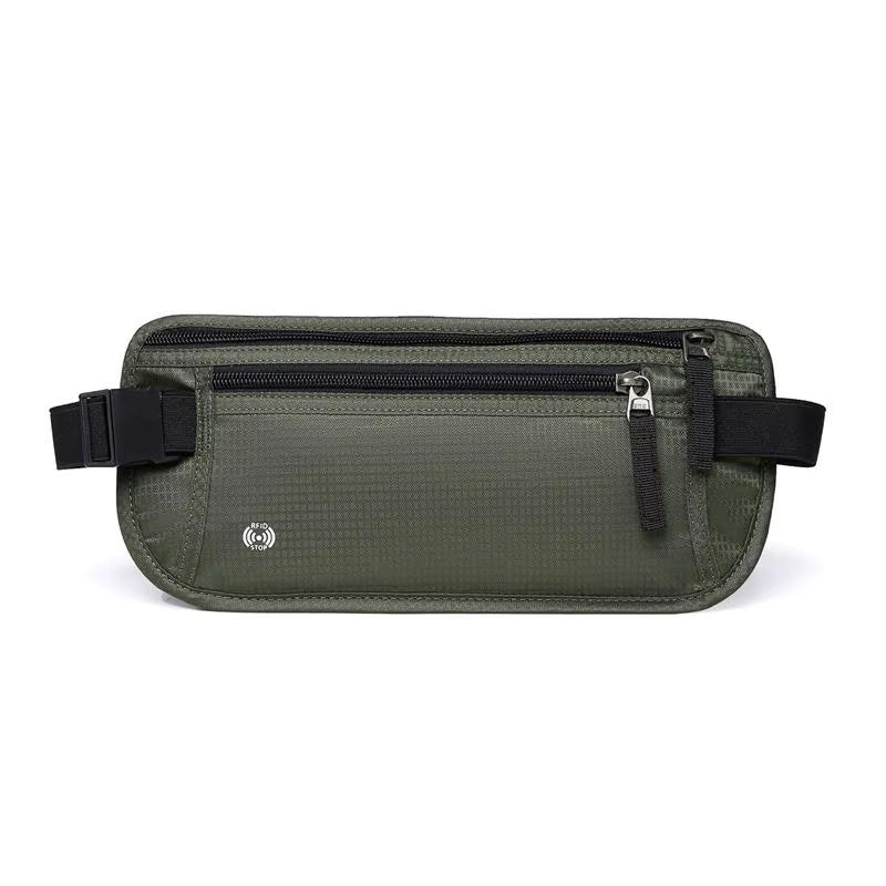 Slim RFID Blocking Travel Money Belt Pouch