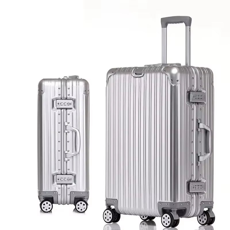 Premium Aluminum-Magnesium Alloy Rolling Suitcase 20-29"
