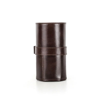 The Traverse Roll — Wax Leather 6-Watch Travel Roll