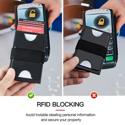 RFID Slide Vault Card Holder with Strap
