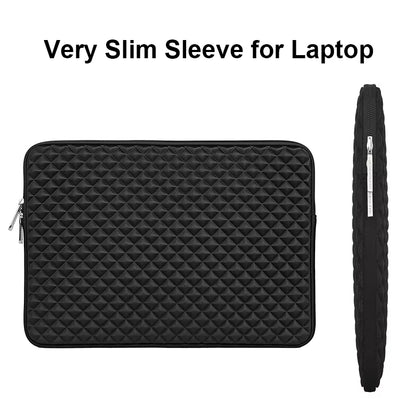 DiamondShield Slim Shockproof Laptop Sleeve | Water-Resistant Neoprene Case