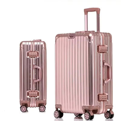Premium Aluminum-Magnesium Alloy Rolling Suitcase 20-29"