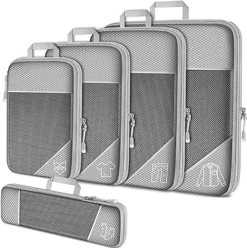 5-Piece Compression Travel Packing Cubes Set