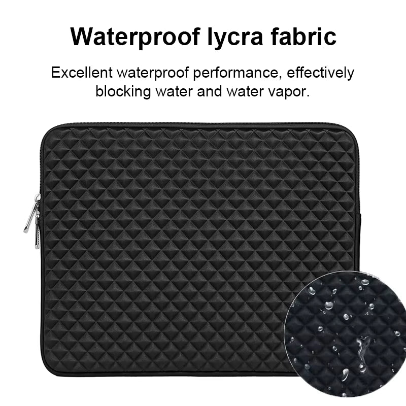DiamondShield Slim Shockproof Laptop Sleeve | Water-Resistant Neoprene Case