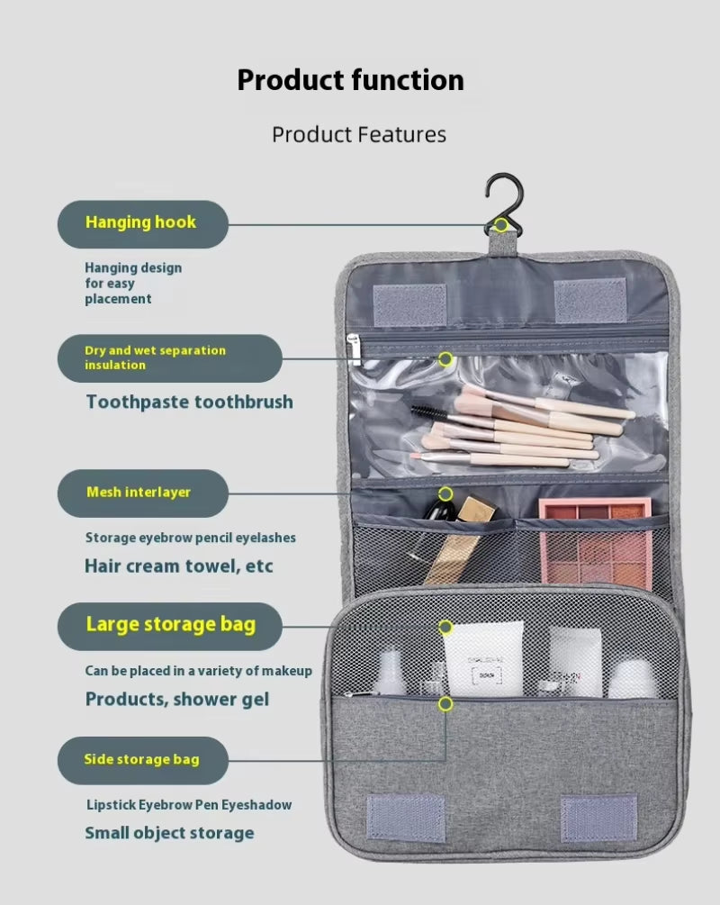 Waterproof Hanging Travel Toiletry Organizer Bag