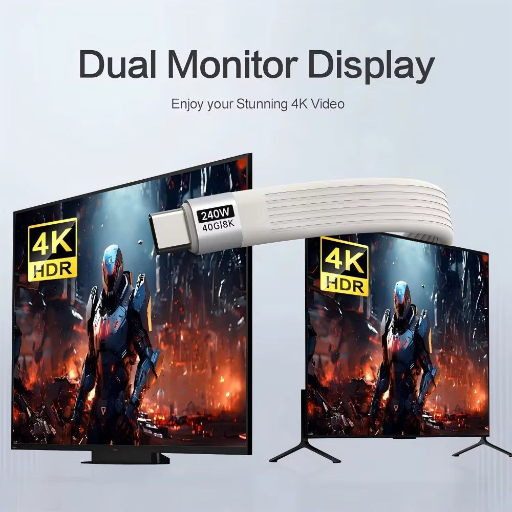 240W USB4 Keychain Charging & Data Cable