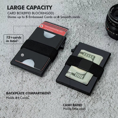 RFID Slide Vault Card Holder with Strap