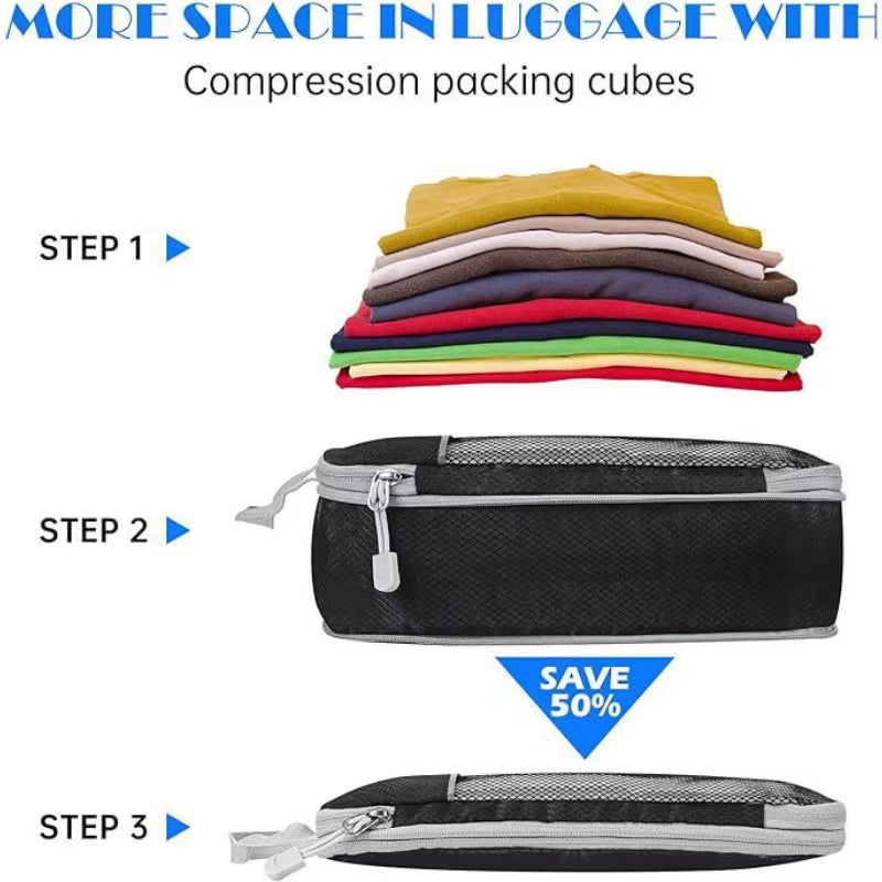 5-Piece Compression Travel Packing Cubes Set