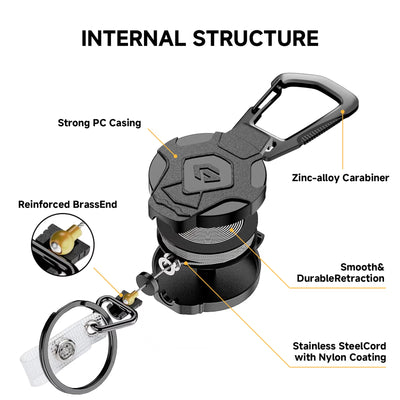 Heavy Duty Retractable Tactical Phone Keychain