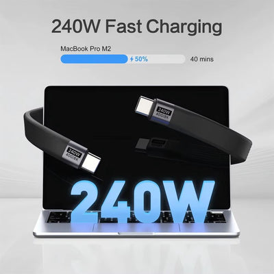 240W USB4 Keychain Charging & Data Cable