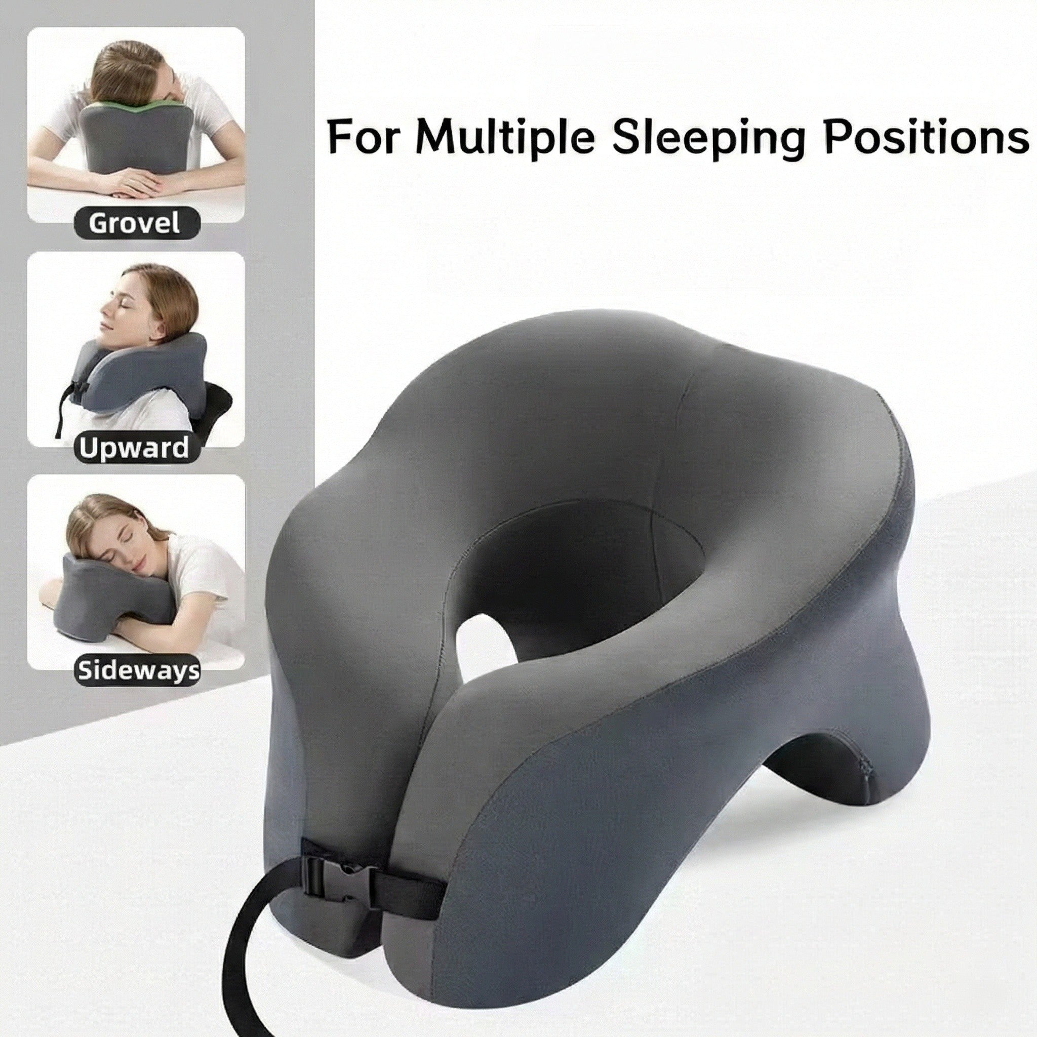 Ergonomic Memory Foam U-Shaped Travel and Nap Pillow