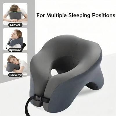 Ergonomic Memory Foam U-Shaped Travel and Nap Pillow