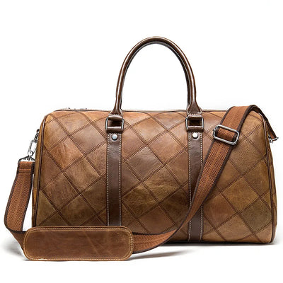 The Marquee - Quilted Cowhide Leather Travel Duffle