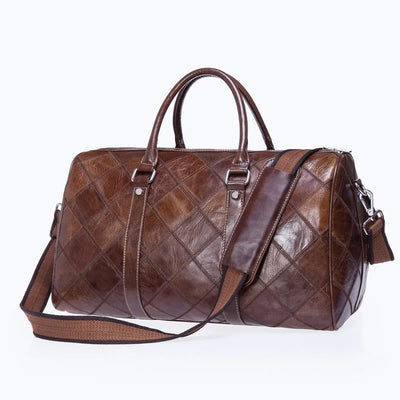 The Marquee - Quilted Cowhide Leather Travel Duffle