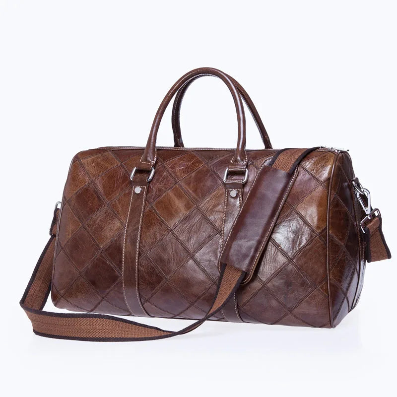 The Marquee - Quilted Cowhide Leather Travel Duffle