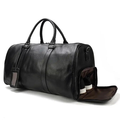 The Garrison - Full-Grain Leather Duffle with Shoe Compartment