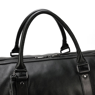 The Garrison - Full-Grain Leather Duffle with Shoe Compartment