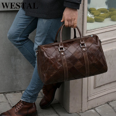 The Marquee - Quilted Cowhide Leather Travel Duffle